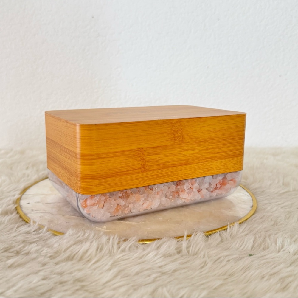 NEW Sunrise Simulator Salt Lamp Alarm Clock Wireless Phone Charger - Picture 2 of 14